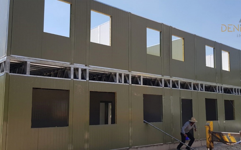 أعمال إنشاء اللواء المدرع الخامس وثكنة الصف ضابط ظفر يلماز في كيليس (غول بابا) ومباني العنبر، والمباني المتدرجة مع انحدار الأرض ، والمكاتب الإدارية