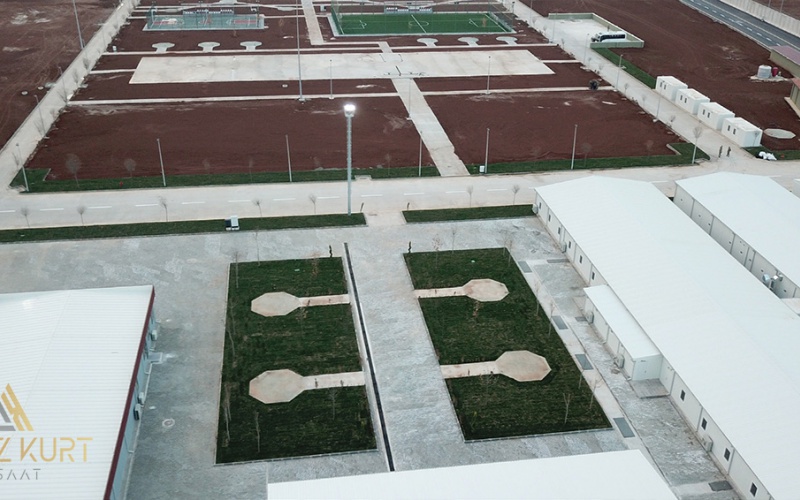 أعمال بناء منطقة قاعدة مخيم جيلدير العسكرية