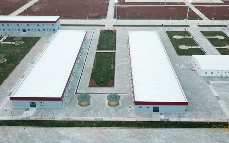 أعمال بناء منطقة قاعدة مخيم جيلدير العسكرية