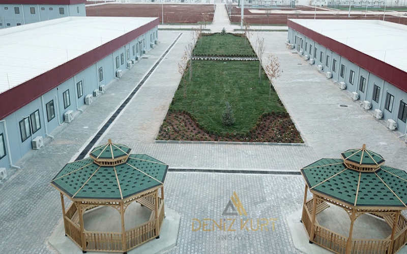 أعمال بناء منطقة قاعدة مخيم جيلدير العسكرية