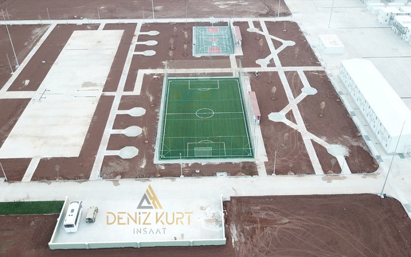 أعمال بناء منطقة قاعدة مخيم جيلدير العسكرية