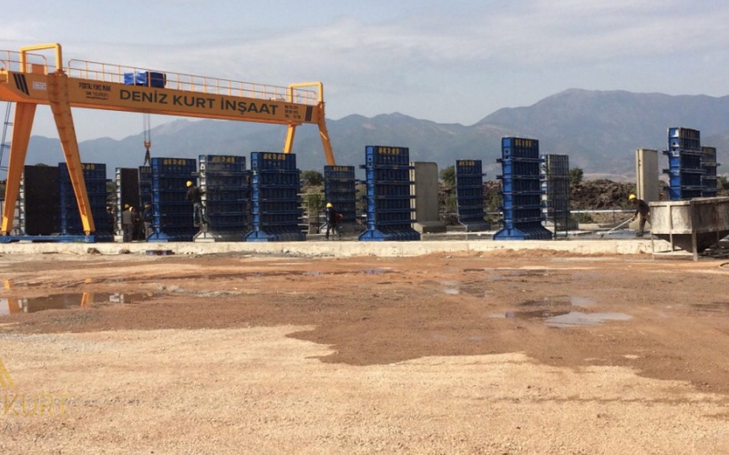 أعمال بناء جدار أمن الحدود في غازي عنتاب منطقة إصلاحية وكركاميش إلشيرلي