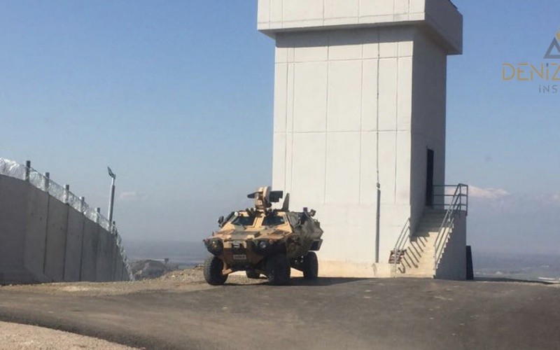 أعمال بناء جدار أمن الحدود في غازي عنتاب منطقة إصلاحية وكركاميش إلشيرلي