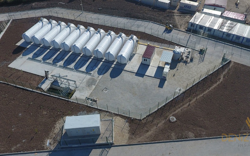 أعمال بناء مركز إسكان مدينة المخيمات في جودتية في محافظة العثمانية، الأراضي الخشبية – وأحجار الأرصفة – وأحجار مجاري الأرصفة