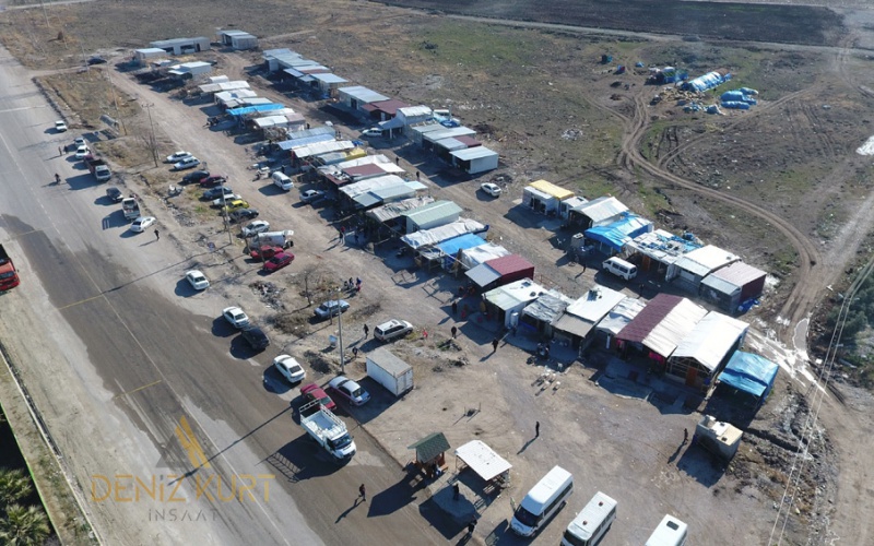 أعمال بناء مركز إسكان مدينة المخيمات في جودتية في محافظة العثمانية، الأراضي الخشبية – وأحجار الأرصفة – وأحجار مجاري الأرصفة